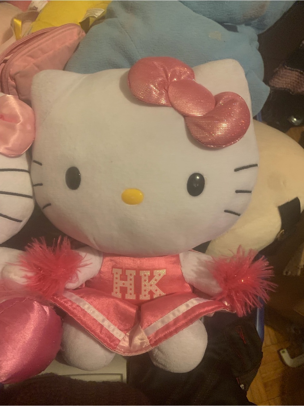 Hello Kitty Pink Cheerleader Plush with Shiny Bow
